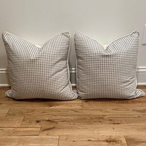 Schumacher Stella Chambray Pillows 20” x 20”